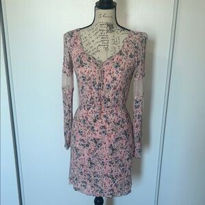 Pink Floral Vera Wang Dress